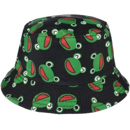 Żabki Dwustronny Kapelusz Dziecięcy Bucket Hat Kap-Md
