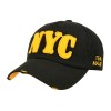 Czarna Czapka Z Daszkiem Baseballówka Vintage Regulowana Nyc Czm23 - HH-9434