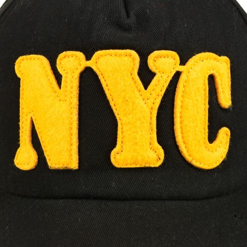 Czarna Czapka Z Daszkiem Baseballówka Vintage Regulowana Nyc Czm23 - HH-9434