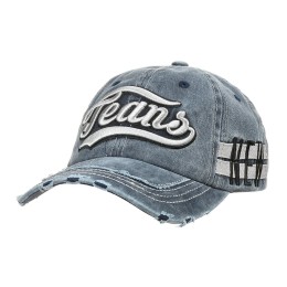 Niebieska Czapka Z Daszkiem Regulowana Vintage Unisex Cz-M-45