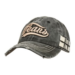 Szara Czapka Z Daszkiem Regulowana Vintage Unisex Czm45