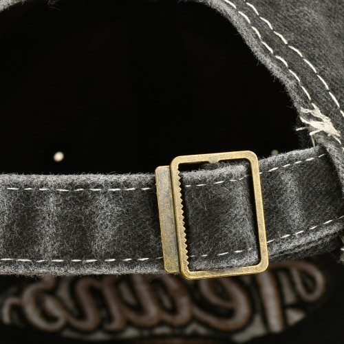 Szara Czapka Z Daszkiem Regulowana Vintage Unisex Czm45 - HH-9480