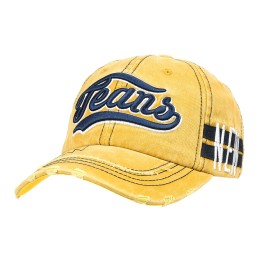 Żółta Czapka Z Daszkiem Regulowana Vintage Unisex Czm45