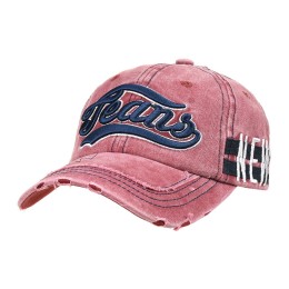 Czerwona Czapka Z Daszkiem Regulowana Vintage Unisex Cz-M-45