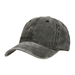 Czarna Czapka Z Daszkiem Baseballówka Vintage Unisex Cz-M-43