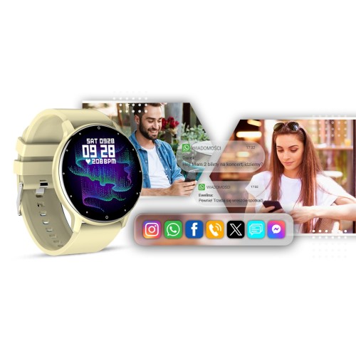Smartwatch Giewont Sport Around GW120-6 - Ivory Effect - 6604