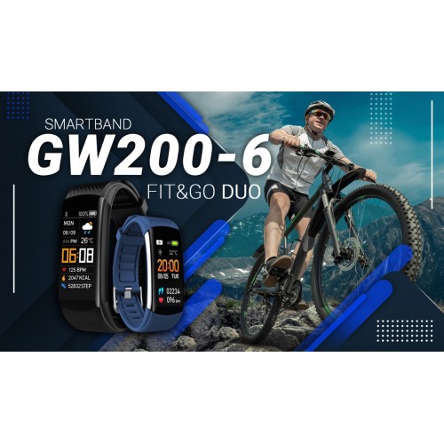 Smartband Giewont Fit&GO Duo GW200-6 - Black + Pasek Smart Navy - 4986