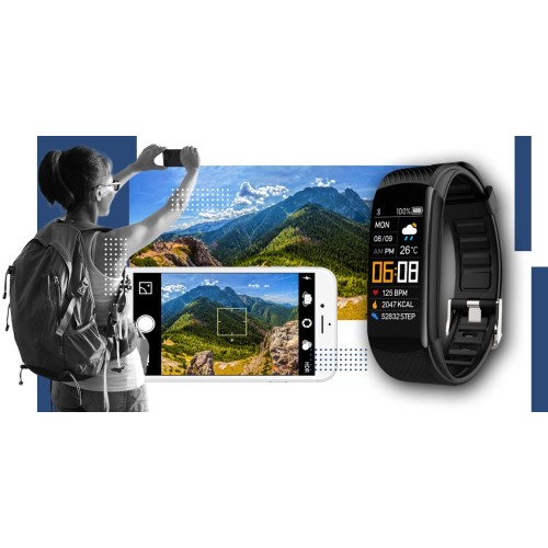 Smartband Giewont Fit&GO Duo GW200-6 - Black + Pasek Smart Navy - 4986