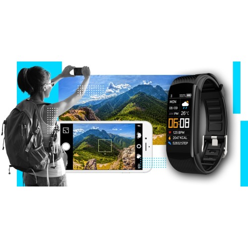 Smartband Giewont Fit&GO Duo GW200-7 - Black + Pasek Sky Blue - 4987