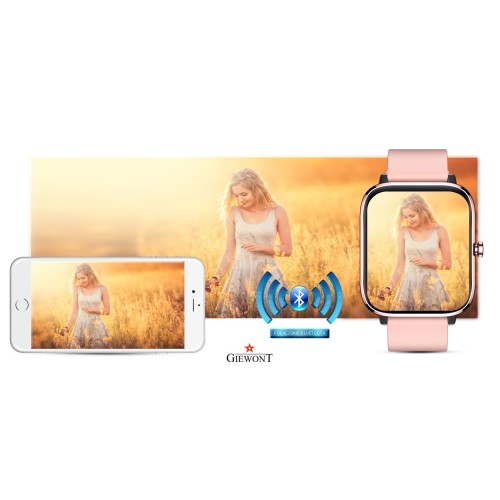 Smartwatch Giewont Dynamic SmartCall GW230-1 - Rose Gold/Powder Pink - 6561