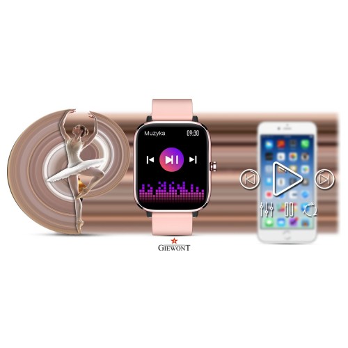Smartwatch Giewont Dynamic SmartCall GW230-1 - Rose Gold/Powder Pink - 6561