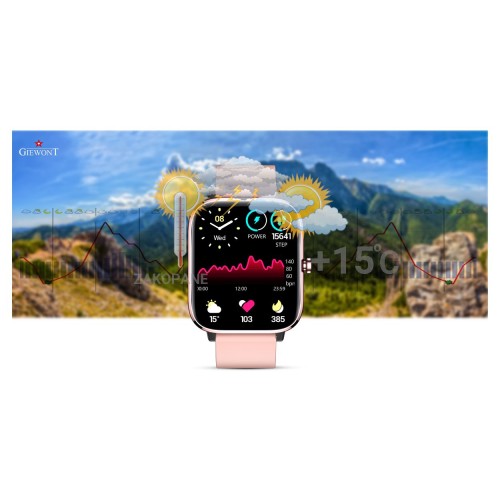Smartwatch Giewont Dynamic SmartCall GW230-1 - Rose Gold/Powder Pink - 6561