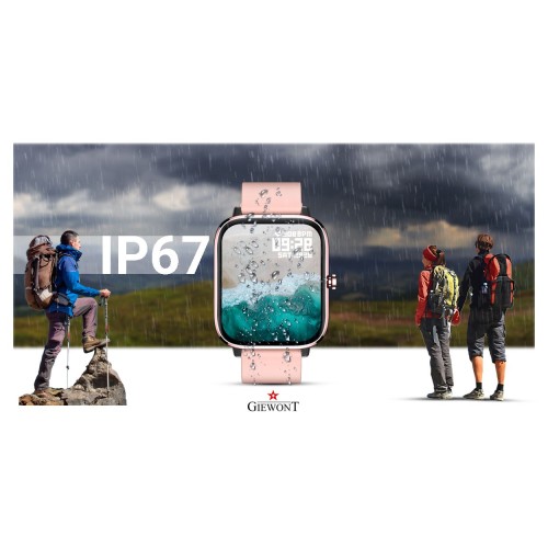 Smartwatch Giewont Dynamic SmartCall GW230-1 - Rose Gold/Powder Pink - 6561