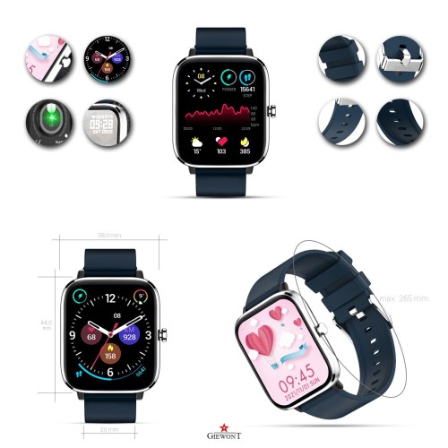 Smartwatch Giewont Dynamic SmartCall GW230-4 - Silver/Deep Ocean - 6558